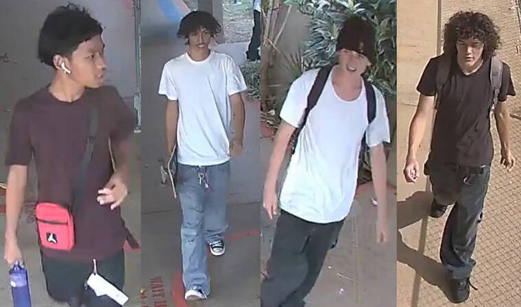 Police seek 4 possible suspects for school property damage