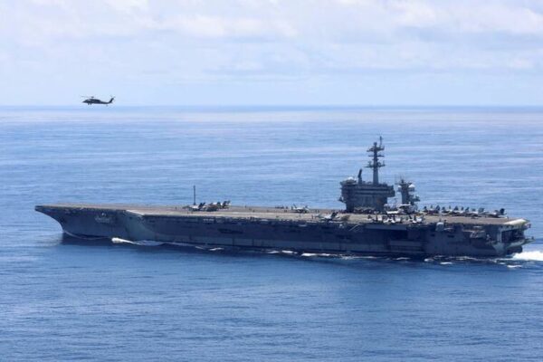 U.S. aircraft carrier joins military drills with South Korea and Japan