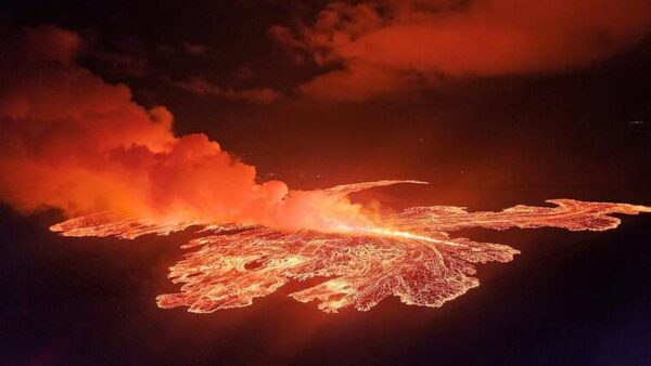 Iceland volcano erupts for 10th time in three years