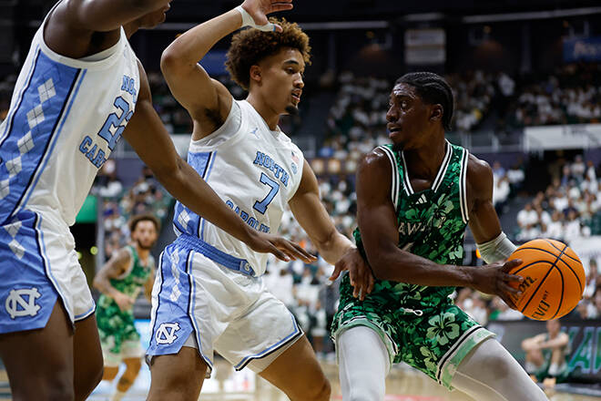 No. 10 North Carolina runs wild to overwhelm Hawaii on national TV | Honolulu Star-Advertiser