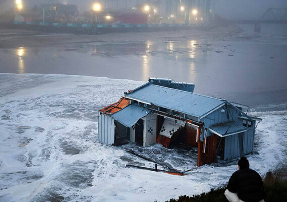 Huge waves batter California coast; man dies, another missing