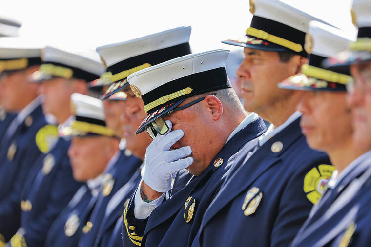 Community, first responders honor firefighter Jeff Fiala in final salute