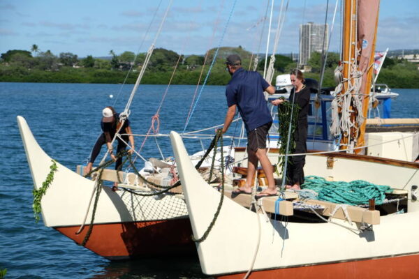 Hokule‘a resumes statewide sail with rare Pearl Harbor visit